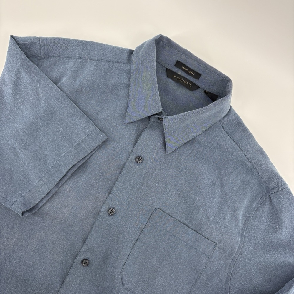 Axist Surf Solf Blue Button Up Short Sleeve Men's Size Large